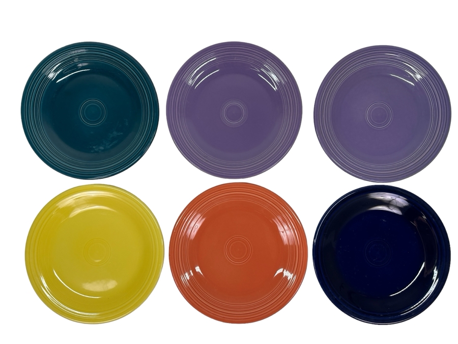 Just Added - Six Fiesta Fiestaware 10.5' Plates