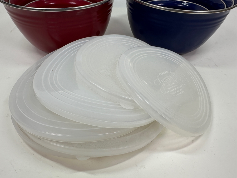 Just Added - Pair Of Fiesta Fiestaware Metal Enamel Nesting Bowls Sets ...