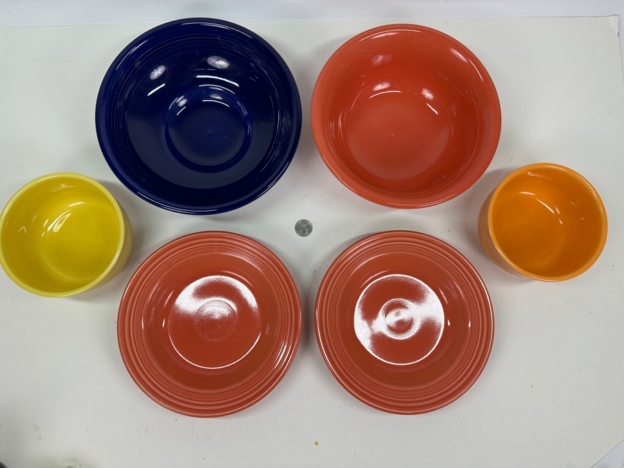 Just Added - Six Fiesta Fiestaware Bowls Of Various Sizes [Photo 2]