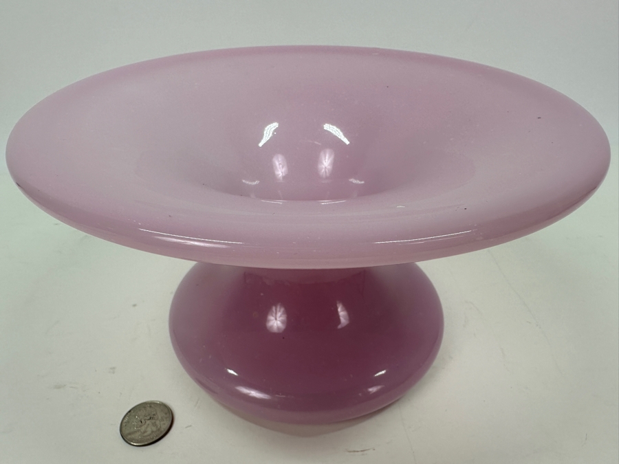 Antique Opaline Glass: Pink Spittoon 8.75'W X 5'H Appraised $350 [Photo 7]