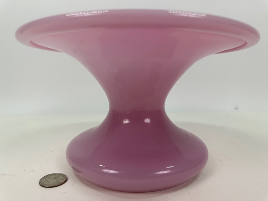 Antique Opaline Glass: Pink Spittoon 8.75'W X 5'H Appraised $350 [Photo 5]