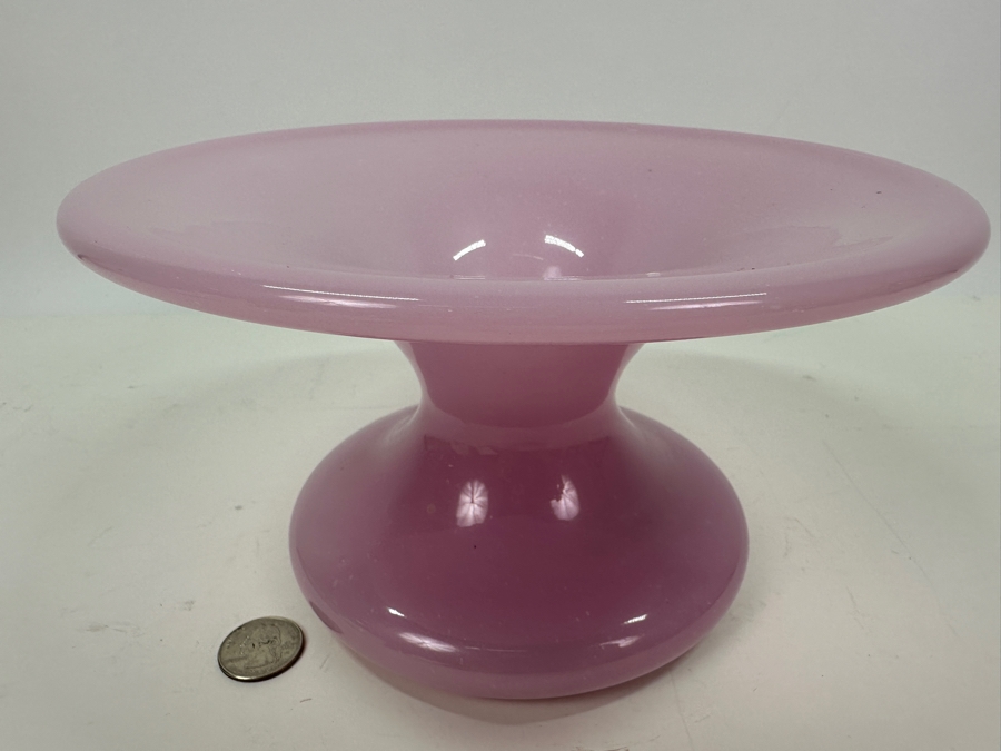 Antique Opaline Glass: Pink Spittoon 8.75'W X 5'H Appraised $350 [Photo 3]