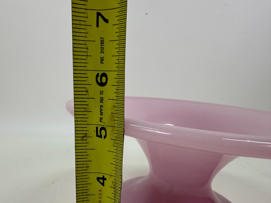 Antique Opaline Glass: Pink Spittoon 8.75'W X 5'H Appraised $350 [Photo 12]