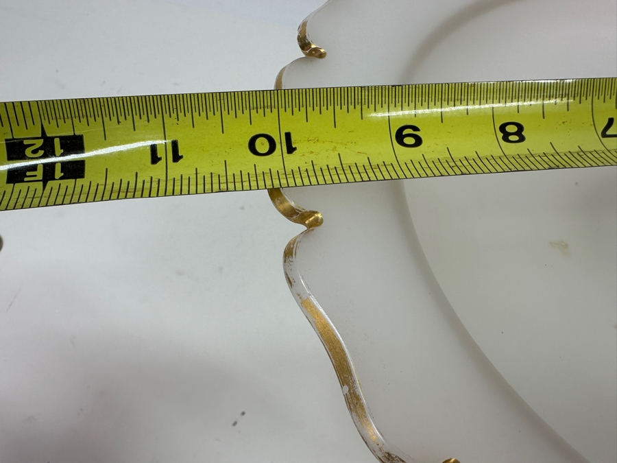 Antique Opaline Glass: White Compote With Applied Cobalt Blue Snake Chip In Rim 10.25'W X 7'H Appraised $300 [Photo 17]