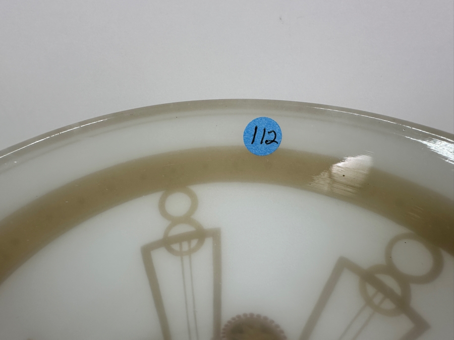 Antique Opaline Glass: Large White Vase With Gold & Red Decor Hole In Bottom (Lamp) 11.5'H Appraised $175 [Photo 7]