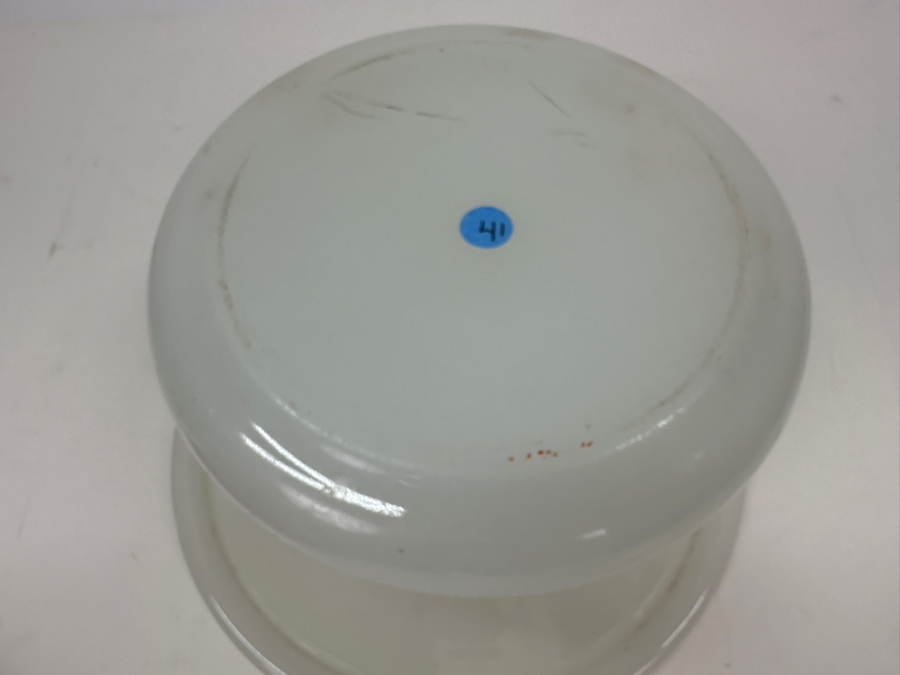 Antique Opaline Glass: White Spittoon 9'W X 5'H Appraised $250 [Photo 10]