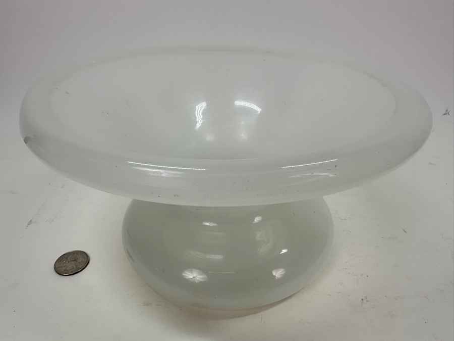Antique Opaline Glass: White Spittoon 9'W X 5'H Appraised $250 [Photo 2]