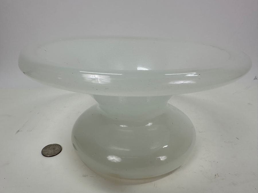 Antique Opaline Glass: White Spittoon 9'W X 5'H Appraised $250 [Photo 4]