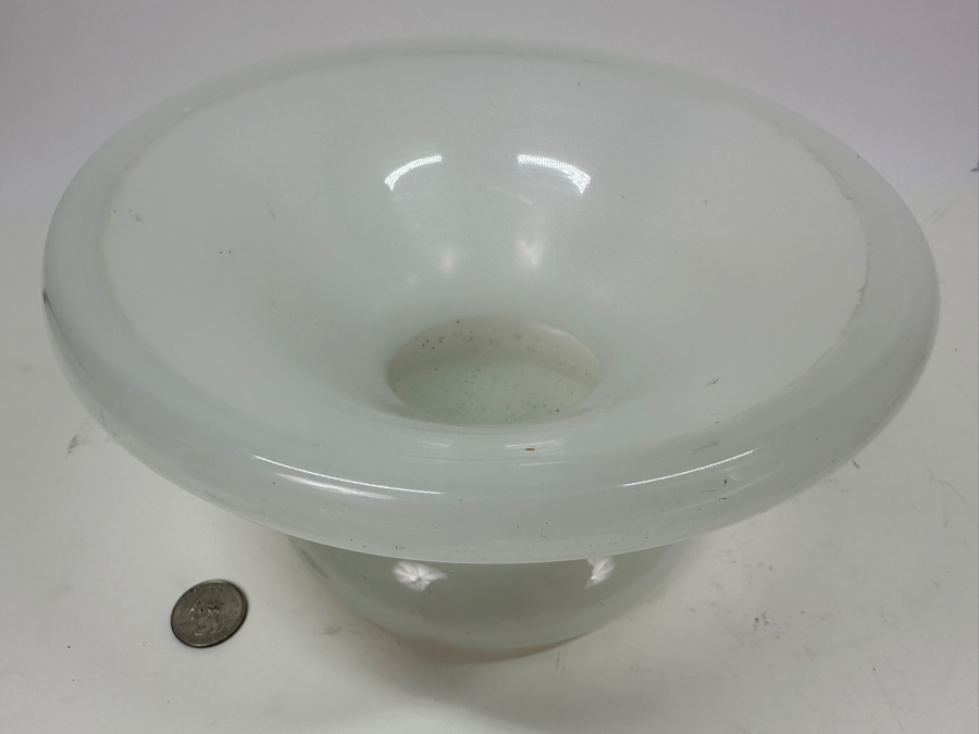 Antique Opaline Glass: White Spittoon 9'W X 5'H Appraised $250 [Photo 6]