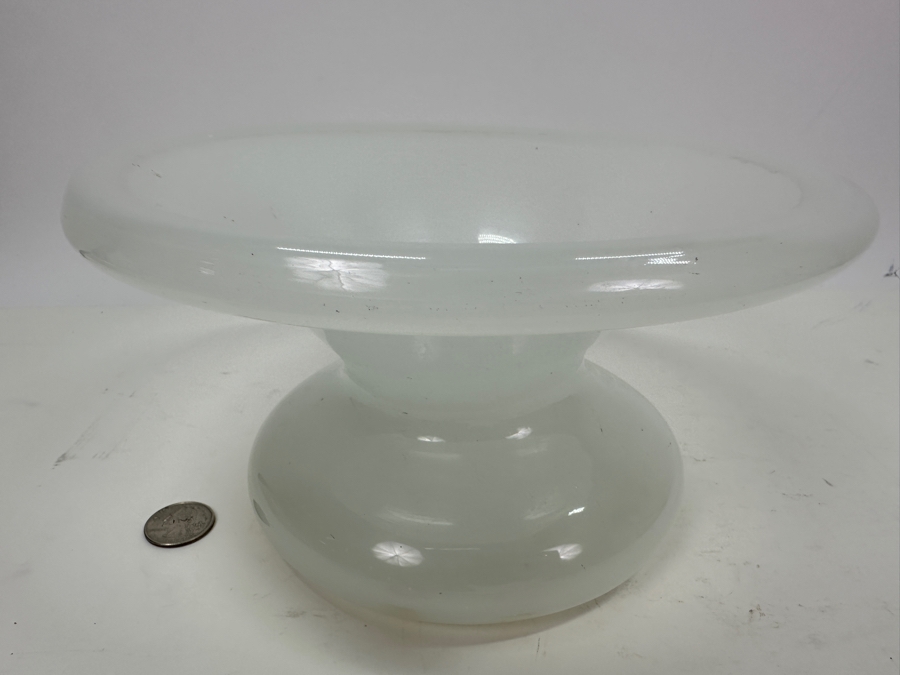Antique Opaline Glass: White Spittoon 9'W X 5'H Appraised $250 [Photo 5]