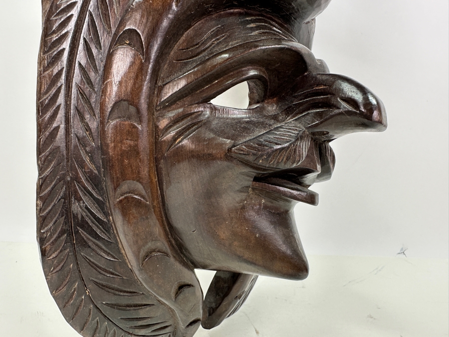 Hand Carved Wooden Mexican Mask 8.5'W X 14'L [Photo 4]