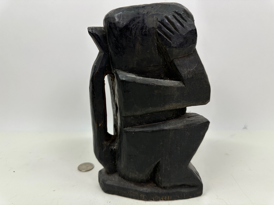 Vintage Carved Wooden Folk Art Monkey 9'H [Photo 5]