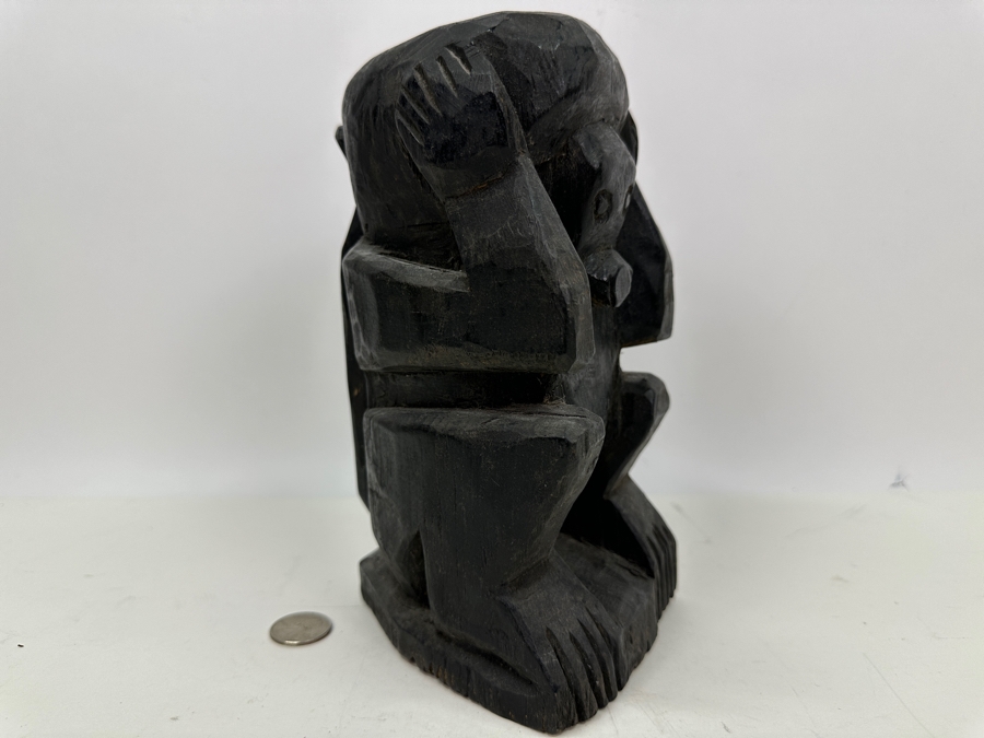 Vintage Carved Wooden Folk Art Monkey 9'H [Photo 4]