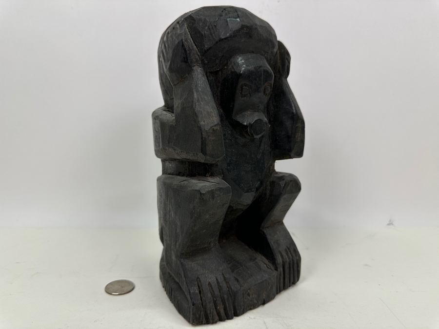 Vintage Carved Wooden Folk Art Monkey 9'H [Photo 3]