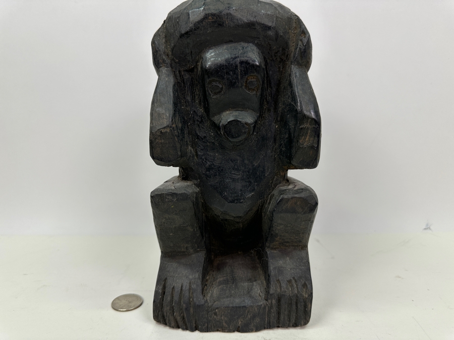 Vintage Carved Wooden Folk Art Monkey 9'H [Photo 2]