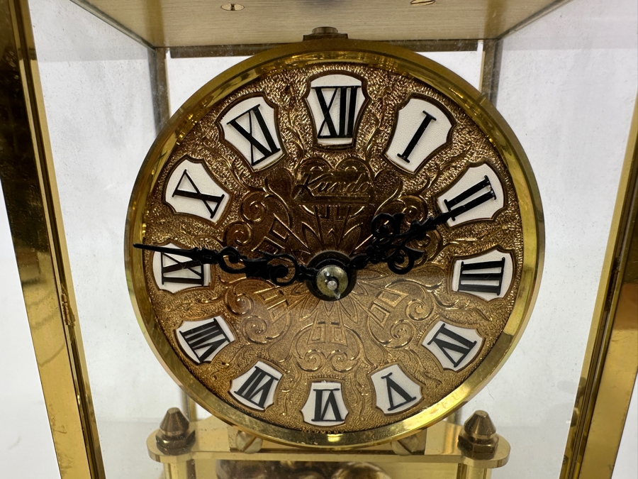 Vintage Brass Kundo Kieninger & Obergfell Anniversary Clock Working  4.5'W X 3.5'D X 7.5'H [Photo 3]