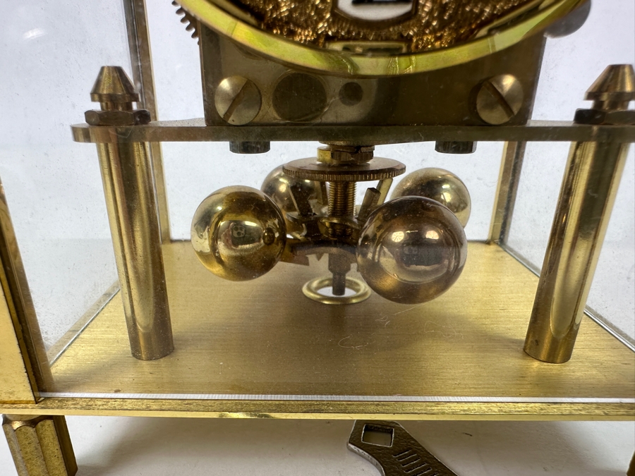Vintage Brass Kundo Kieninger & Obergfell Anniversary Clock Working  4.5'W X 3.5'D X 7.5'H [Photo 7]