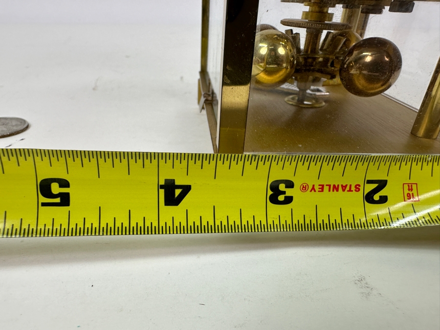 Vintage Brass Kundo Kieninger & Obergfell Anniversary Clock Working  4.5'W X 3.5'D X 7.5'H [Photo 17]