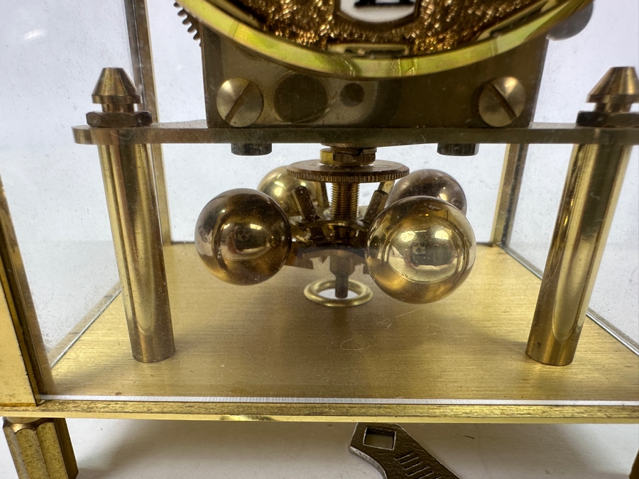 Vintage Brass Kundo Kieninger & Obergfell Anniversary Clock Working  4.5'W X 3.5'D X 7.5'H [Photo 6]