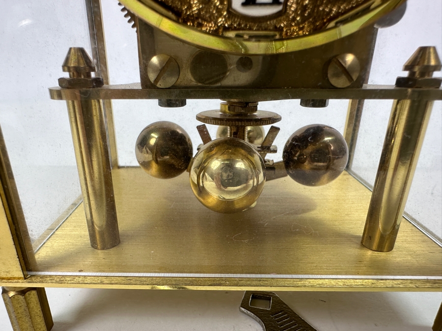 Vintage Brass Kundo Kieninger & Obergfell Anniversary Clock Working  4.5'W X 3.5'D X 7.5'H [Photo 5]