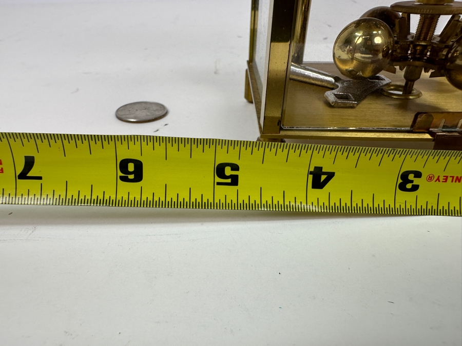 Vintage Brass Kundo Kieninger & Obergfell Anniversary Clock Working  4.5'W X 3.5'D X 7.5'H [Photo 16]