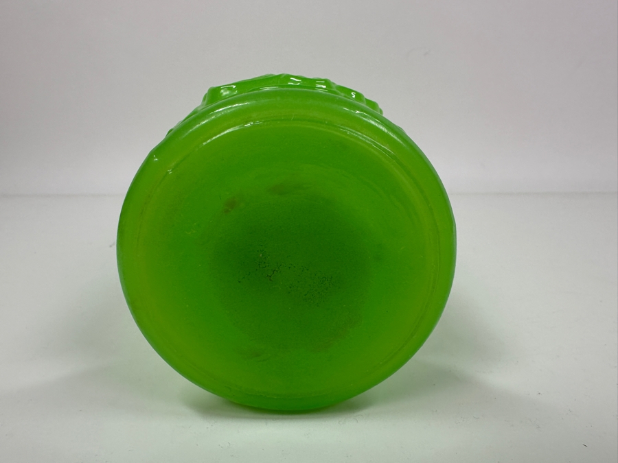 Antique Opaline Glass: Green Vase 10.5'H Appraised $150 [Photo 10]