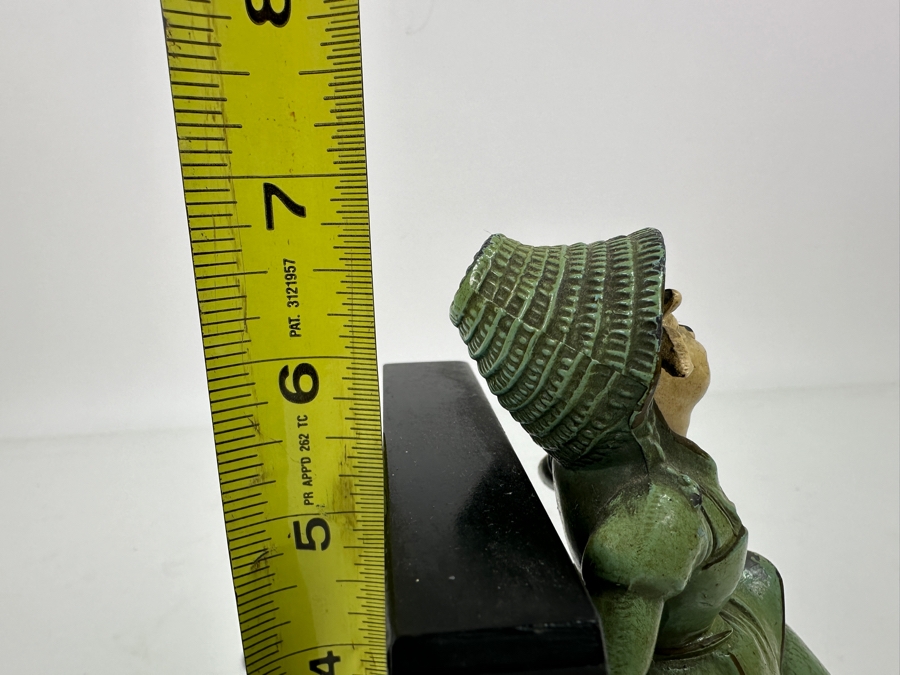 Vintage J B Hirsch Polychrome Metal Dancing Girl Bookend Figurine 6.5'H [Photo 9]