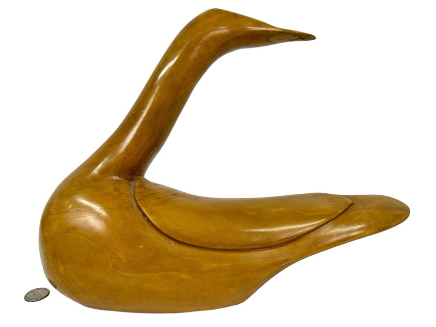 Vintage Guatemalan Hand Carved Abstract Duck 16'W X 12'H [Photo 1]