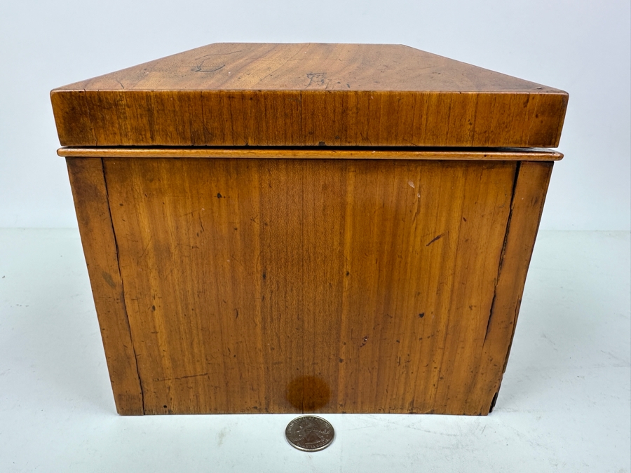 Antique Wooden Inlaid Star Box See Photos For Issues 7.75'W X 7.75'D X 7'H [Photo 6]