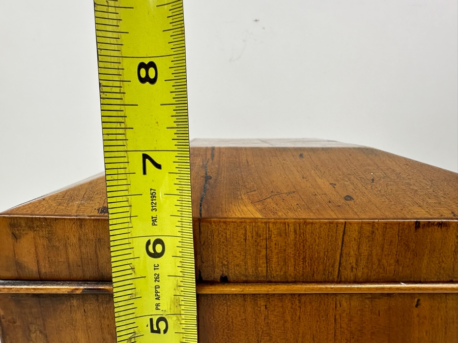 Antique Wooden Inlaid Star Box See Photos For Issues 7.75'W X 7.75'D X 7'H [Photo 18]