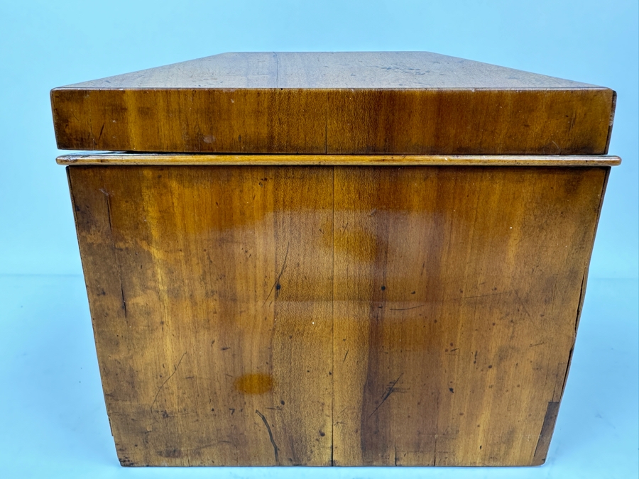 Antique Wooden Inlaid Star Box See Photos For Issues 7.75'W X 7.75'D X 7'H [Photo 7]