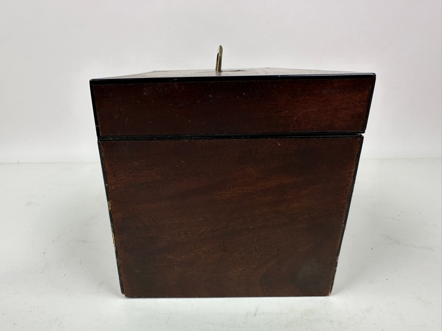 Vintage Mahogany Tea Caddy Box 9'W X 5.5'D X 5.5'H [Photo 11]