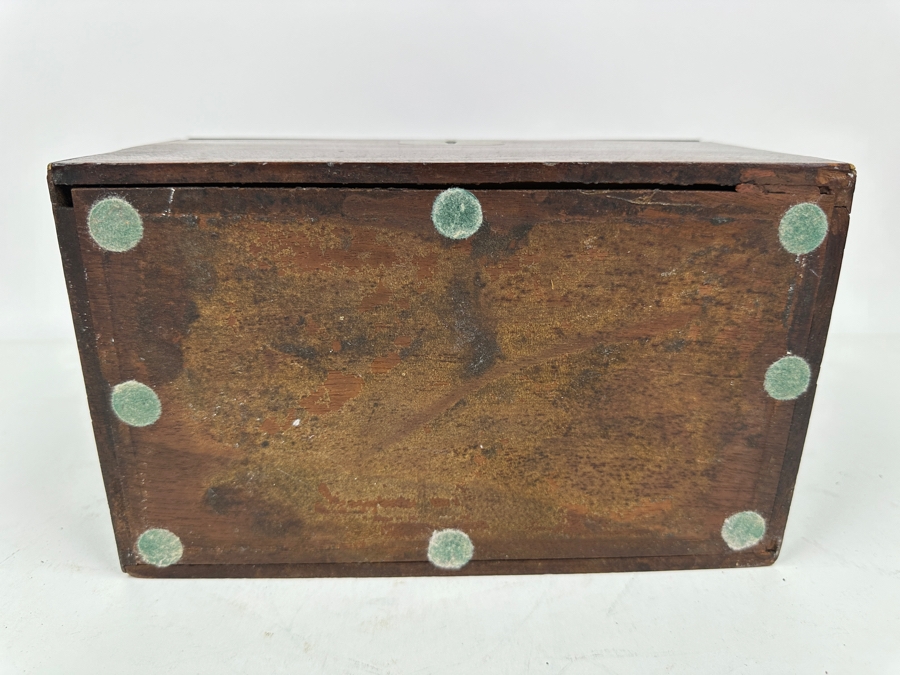 Vintage Mahogany Tea Caddy Box 9'W X 5.5'D X 5.5'H [Photo 13]