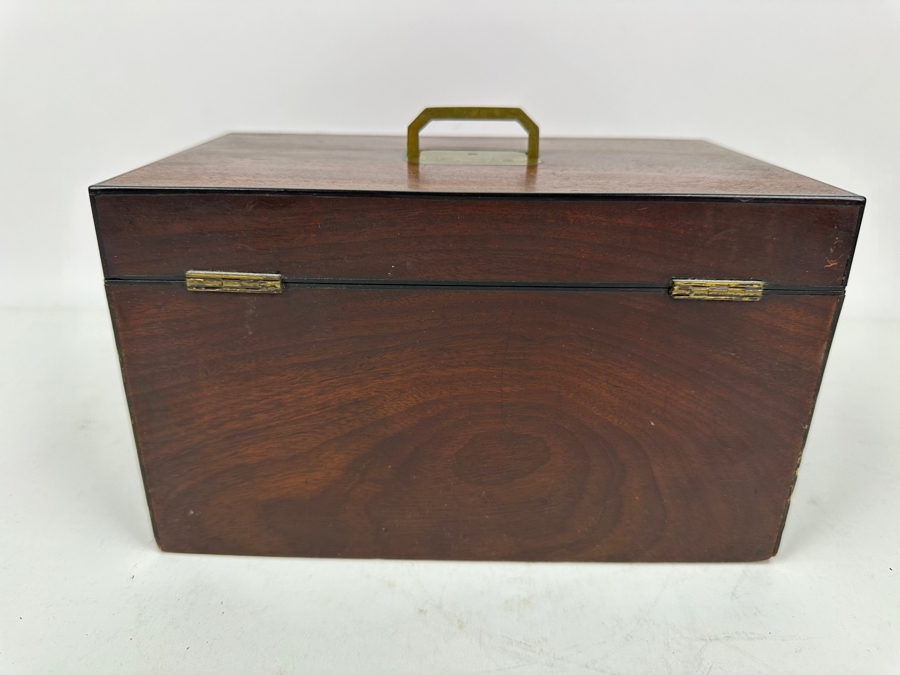 Vintage Mahogany Tea Caddy Box 9'W X 5.5'D X 5.5'H [Photo 12]