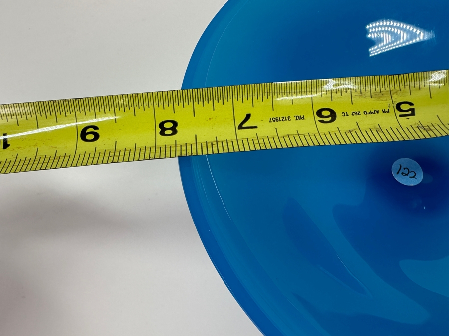 Vintage Mid-Century Opaline Glass: Blue Compote 7.75'W X 4.75'H Appraised $40 [Photo 10]