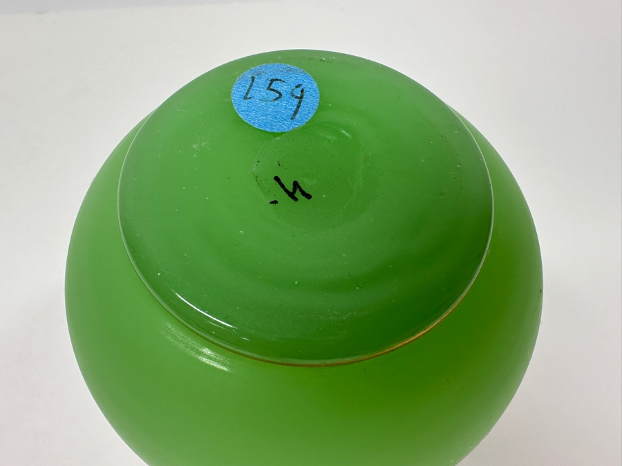 Antique Opaline Glass: Green Bud Vase 6'H Appraised $30 [Photo 7]