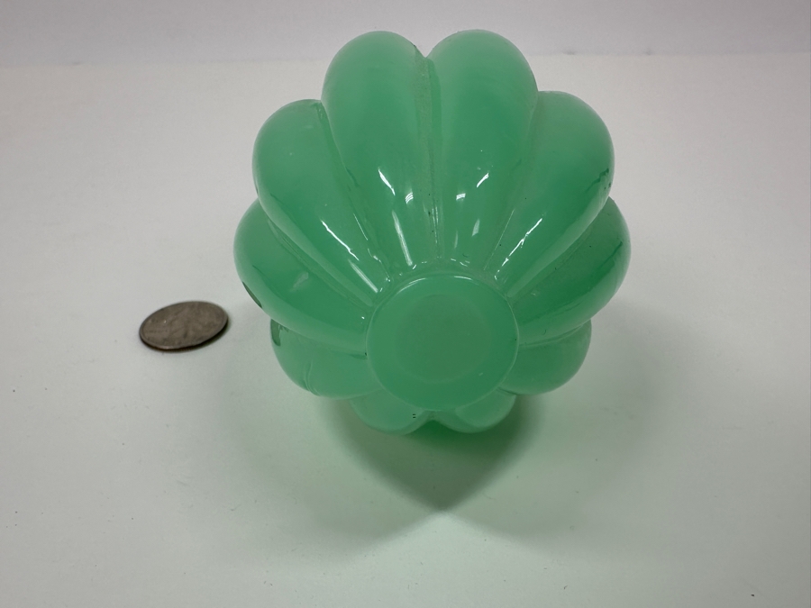 Antique Opaline Glass: Green Newel Post 7.5'L [Photo 5]