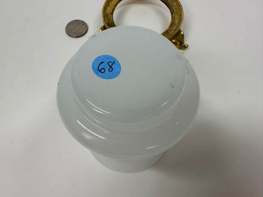 Antique Opaline Glass: White Cup 3.75'H Appraised $35 [Photo 7]