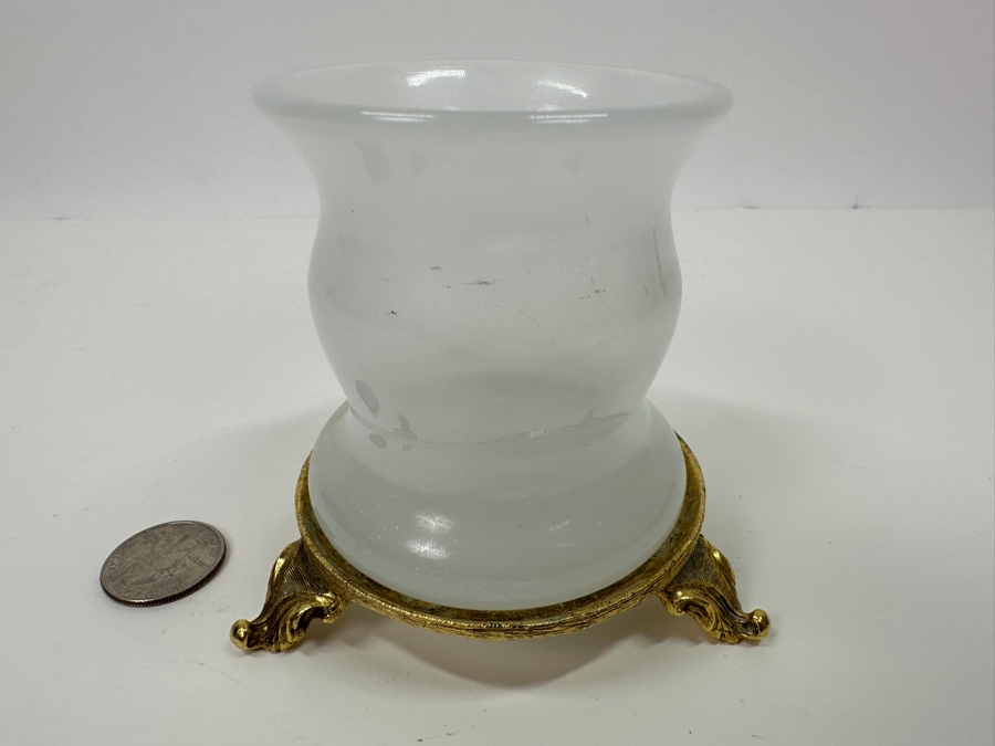 Antique Opaline Glass: White Cup 3.75'H Appraised $35 [Photo 3]
