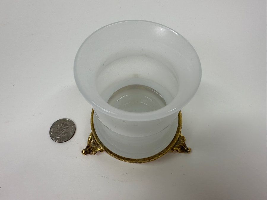 Antique Opaline Glass: White Cup 3.75'H Appraised $35 [Photo 5]