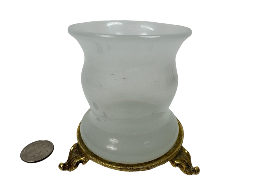 Antique Opaline Glass: White Cup 3.75'H Appraised $35 [Photo 1]