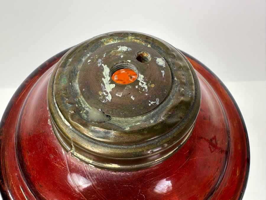 Vintage Ruby Red Glass Lamp Base 13'H [Photo 7]