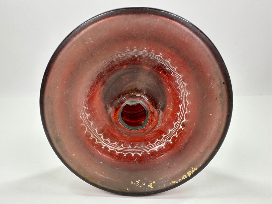 Vintage Ruby Red Glass Lamp Base 13'H [Photo 8]