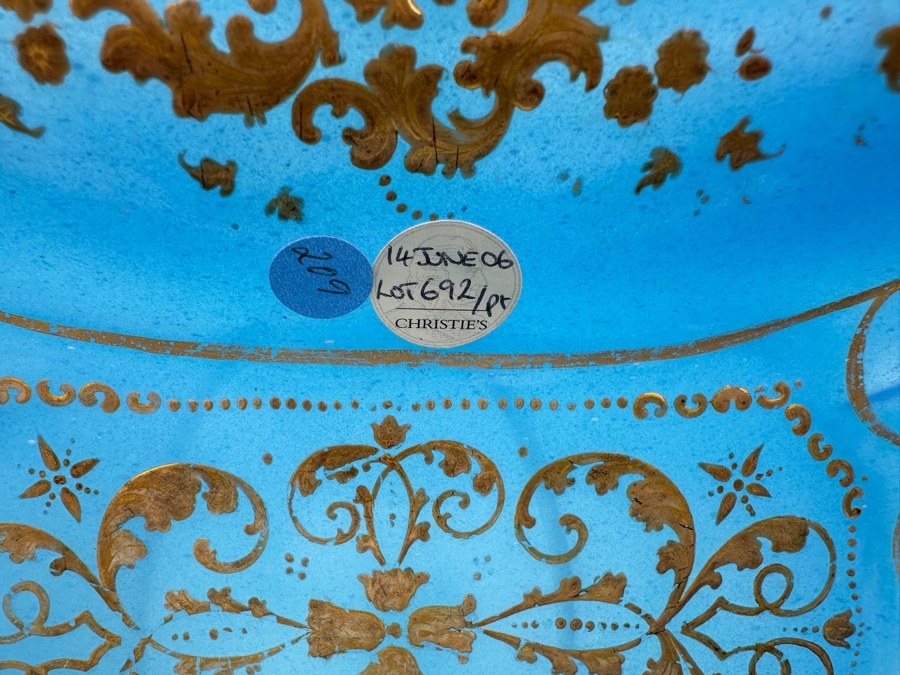 Antique Opaline Glass: Property From The Collection Of Her Royal Highness The Princess Margaret, Countess Of Snowdon Blue Opaline Glass Collection Originally Auctioned By Christies On June 14, 2006 Comes With Cert & Auction Catalog - See Photos [Photo 13]