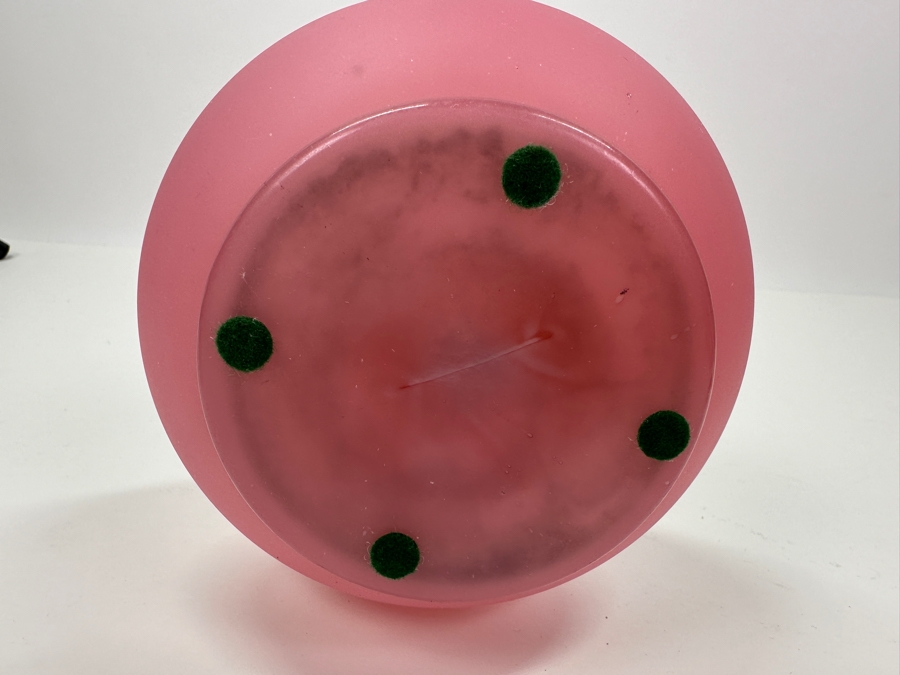 Antique Opaline Glass: Pink Vase With Tall Neck 13.5'H Appraised $325 [Photo 4]