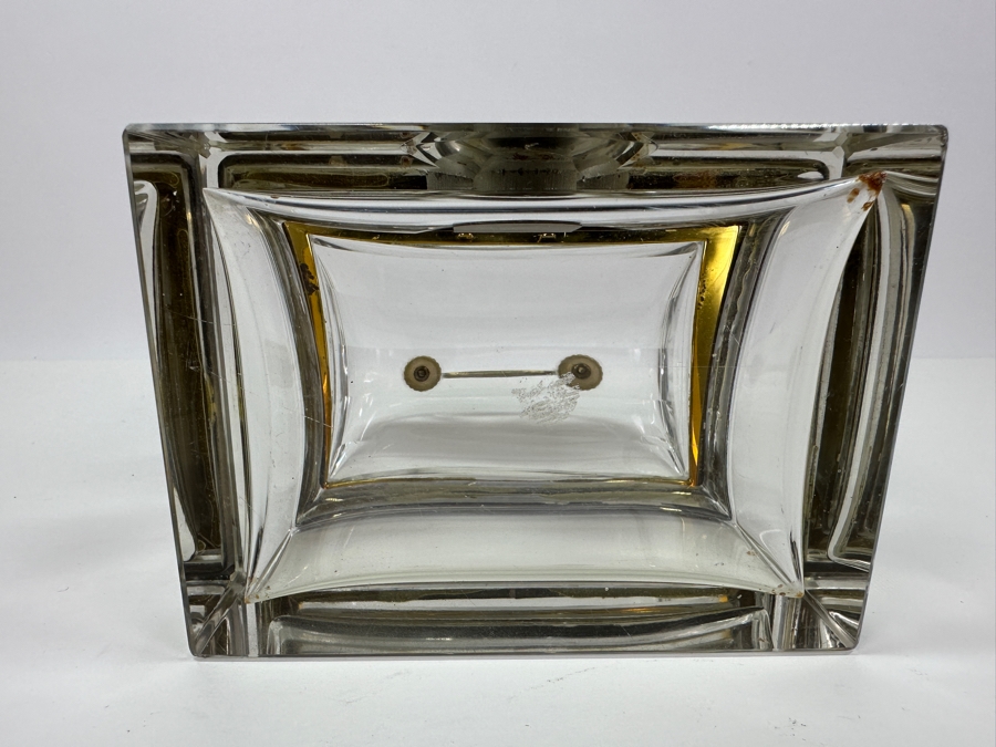 Vintage French Crystal Casket Jewelry Box With Bronze Mounts And Handle Chip On Back Corner 5.75'W X 4.25'D X 6'H Estimate $1,200 [Photo 11]