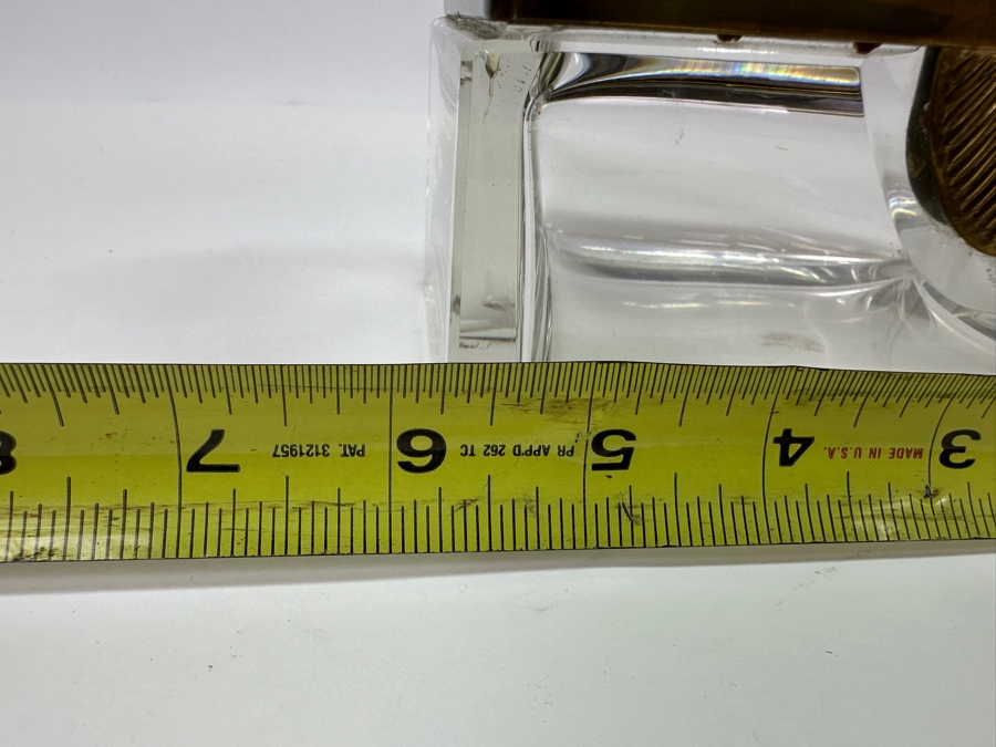 Vintage French Crystal Casket Jewelry Box With Bronze Mounts And Handle Chip On Back Corner 5.75'W X 4.25'D X 6'H Estimate $1,200 [Photo 15]