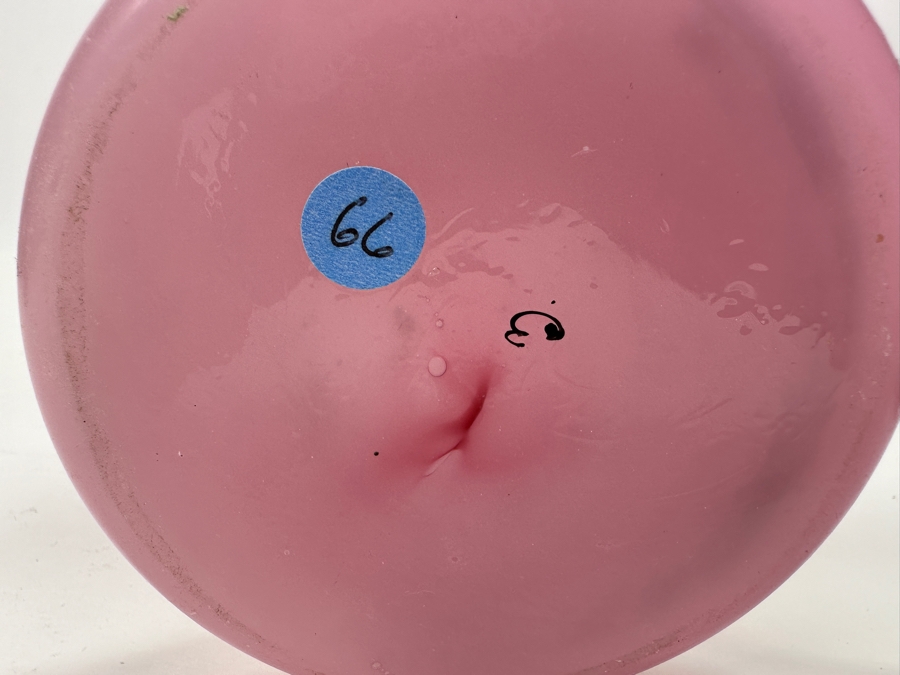 Antique Opaline Glass: Pink Vase With Black & Gold Decor 13.75'H Appraised $300 [Photo 10]