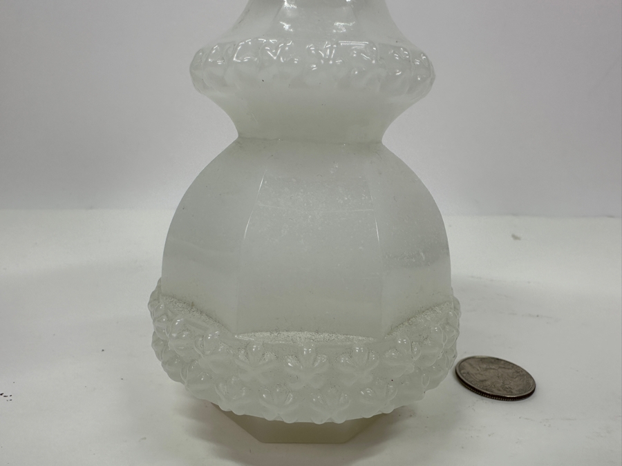 Antique Opaline Glass: White Vase 7.25'H Appraised $125 [Photo 5]