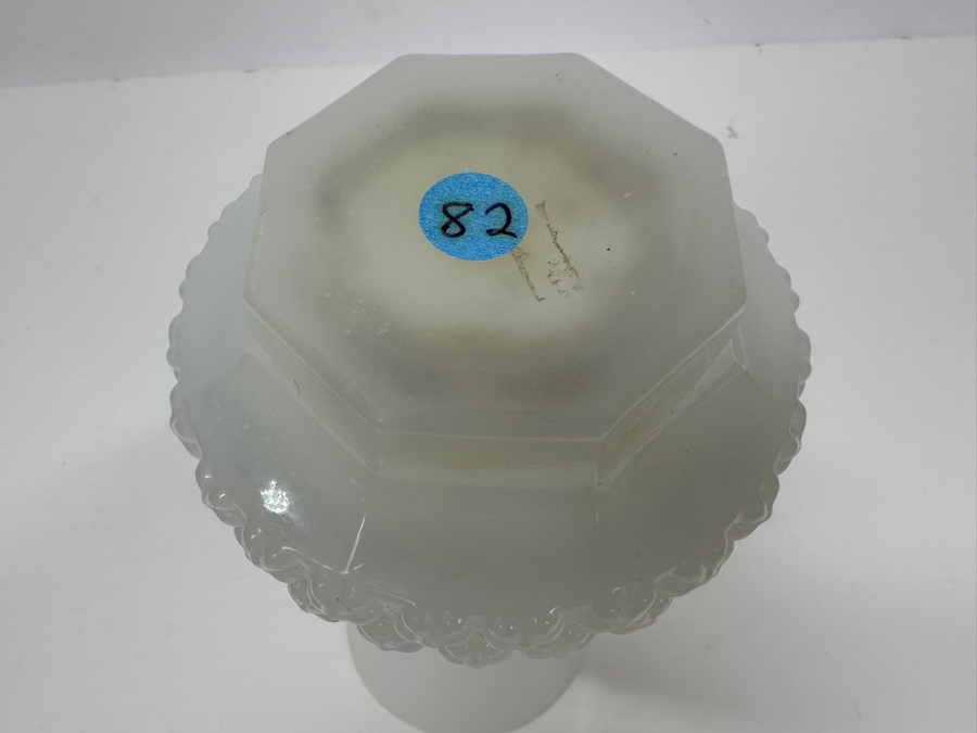 Antique Opaline Glass: White Vase 7.25'H Appraised $125 [Photo 7]